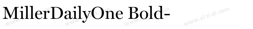 MillerDailyOne Bold字体转换